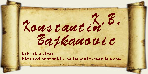 Konstantin Bajkanović vizit kartica